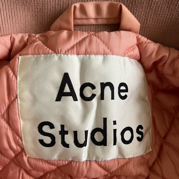 Acne Studios Clea Bomber Jacket Women's Pale Pink Women's Size 34/ XS -Small - Picture 8 of 15